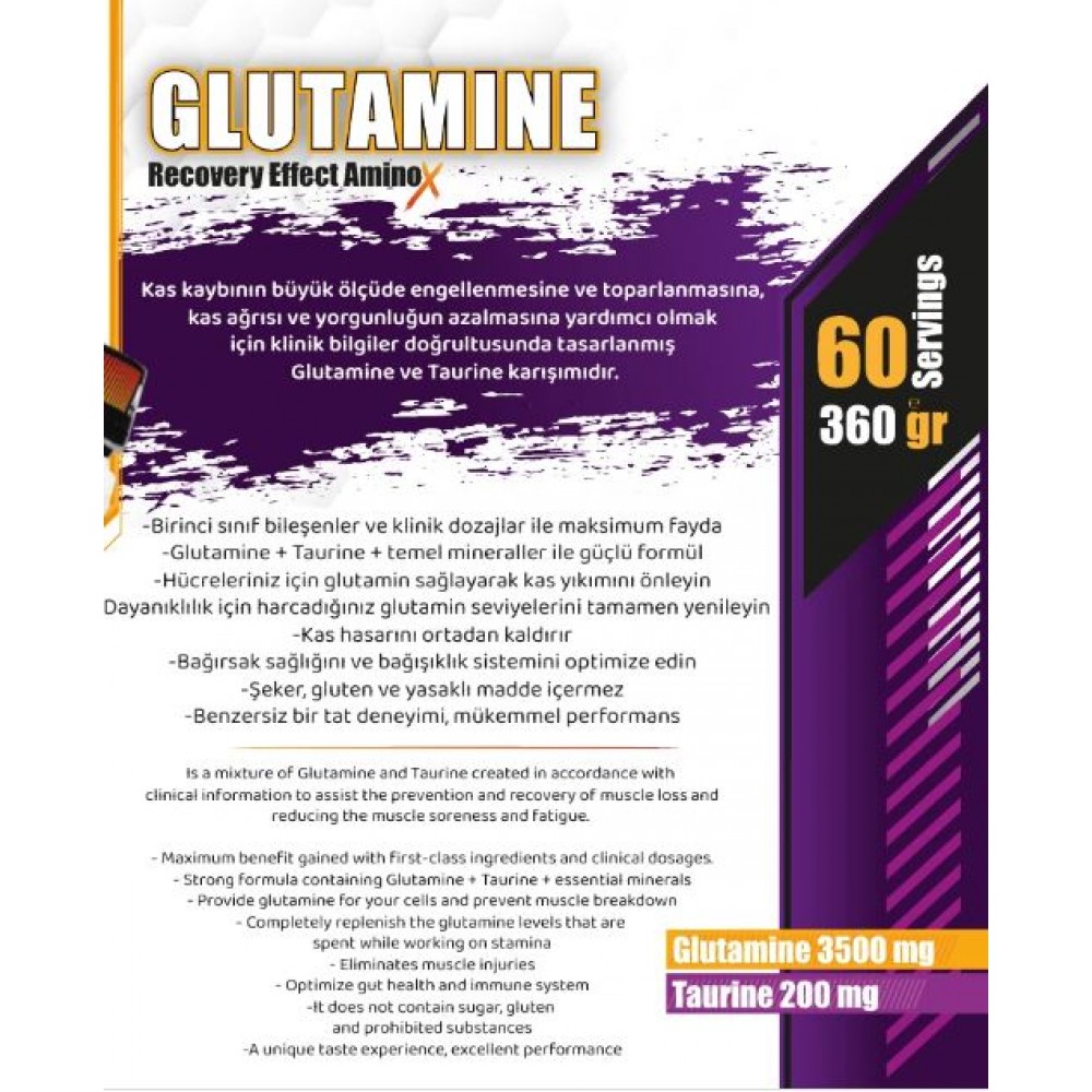 Nowup Nutrition Glutamine Recovery Effect Amino Asit Orman Meyveleri Aromalı - 360 gr.