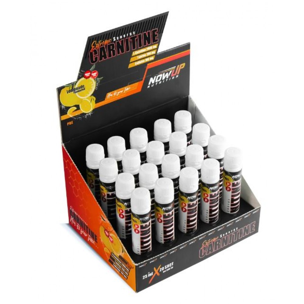 Nowup Nutrition Extreme Synergy Carnitine Shot Limon Aromalı - 20x25 ml