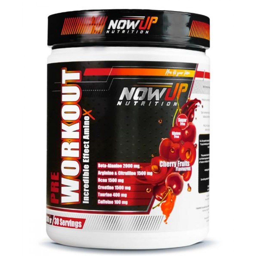 Nowup Nutrition Pre - Workout Incredible Effect Amino Asit Vişne Aromalı - 360 gr.